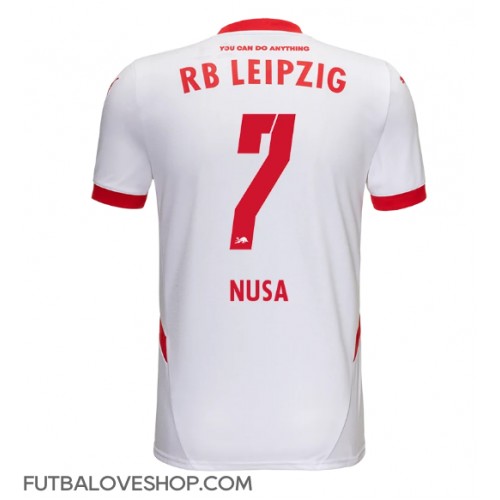 Dres RB Leipzig Antonio Nusa #7 Domáci 2024-25 Krátky Rukáv